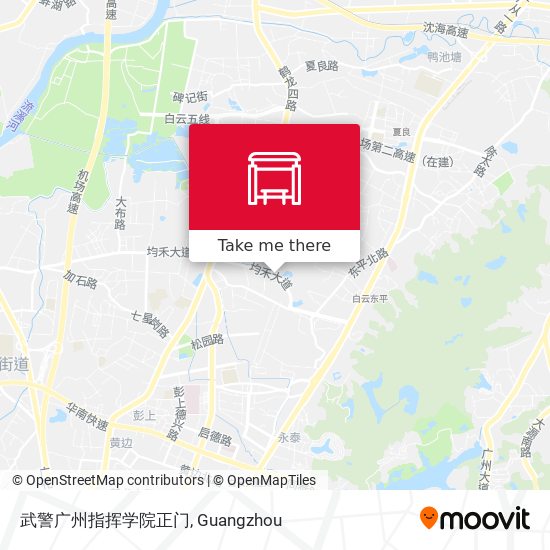 武警广州指挥学院正门 map