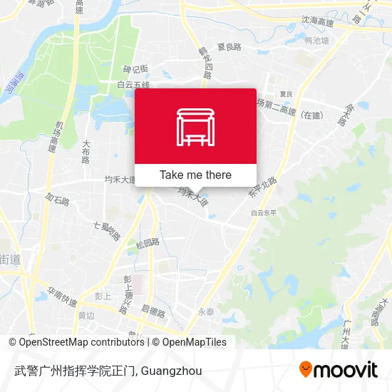 武警广州指挥学院正门 map