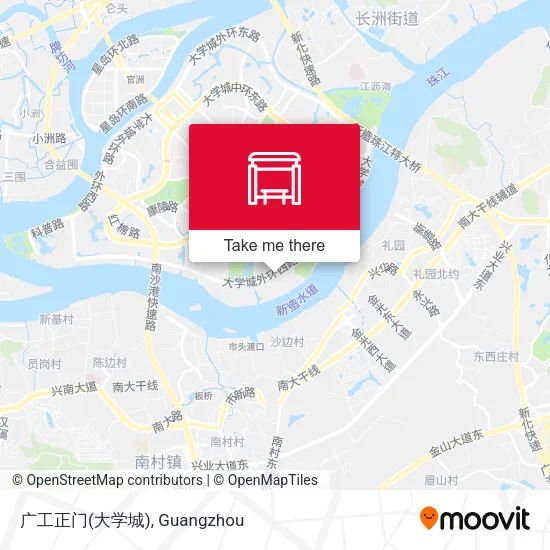 广工正门(大学城) map