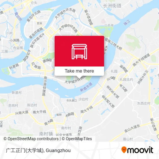 广工正门(大学城) map