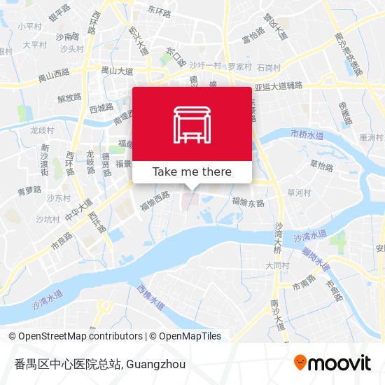番禺区中心医院总站 map