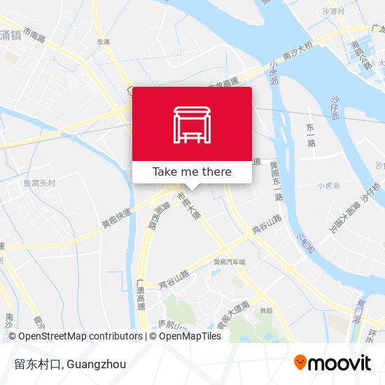 留东村口 map