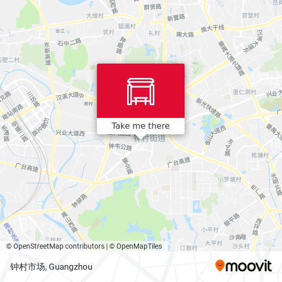 钟村市场 map