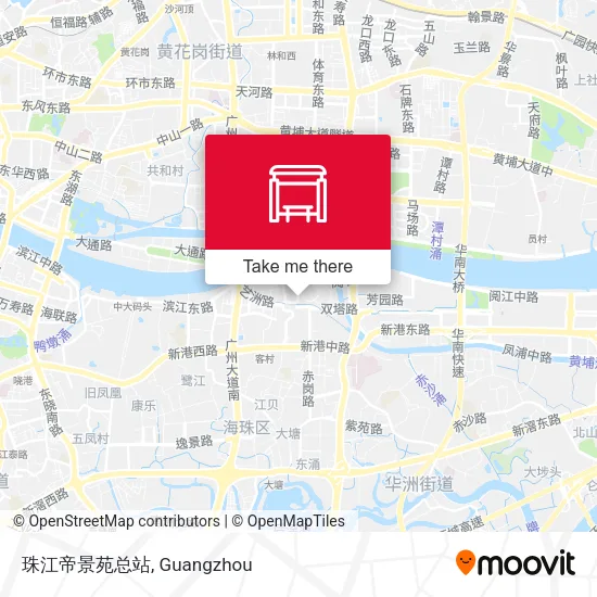 珠江帝景苑总站 map