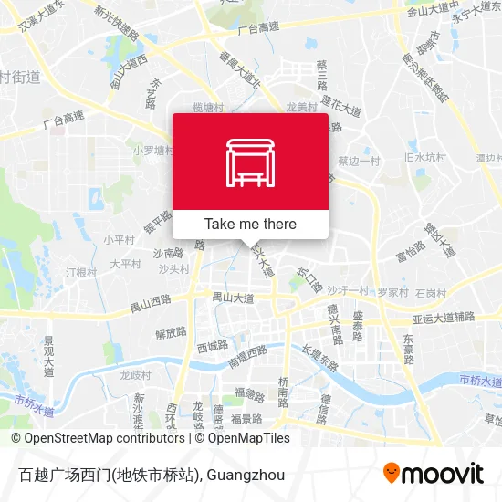 百越广场西门(地铁市桥站) map