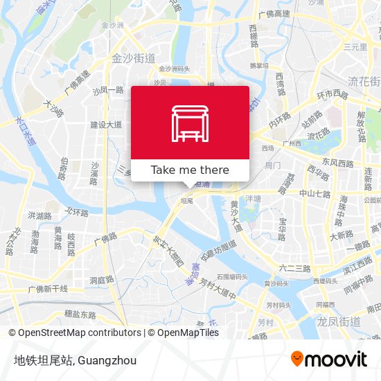 地铁坦尾站 map