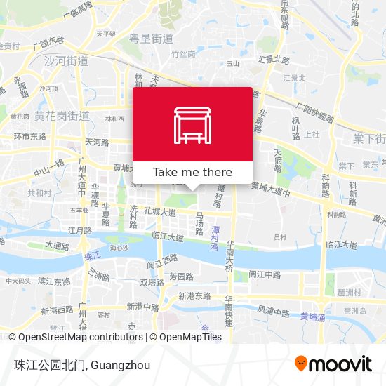 珠江公园北门 map