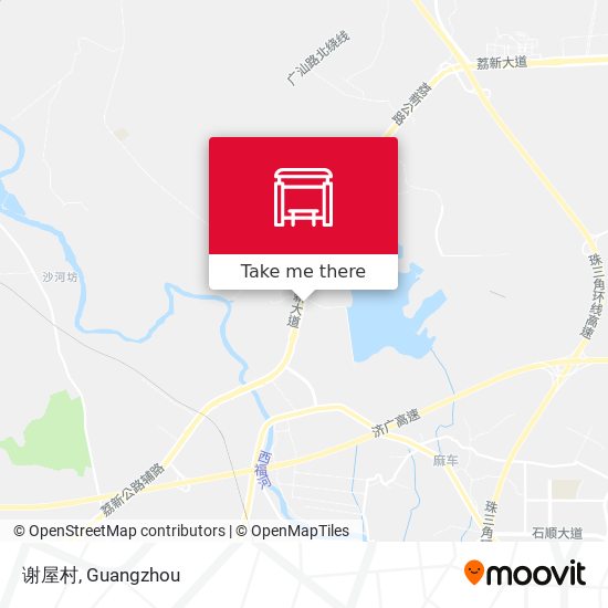 谢屋村 map