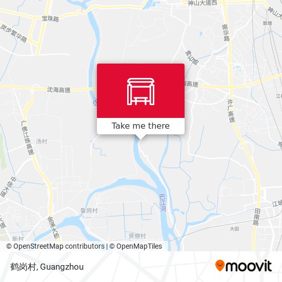 鹤岗村 map
