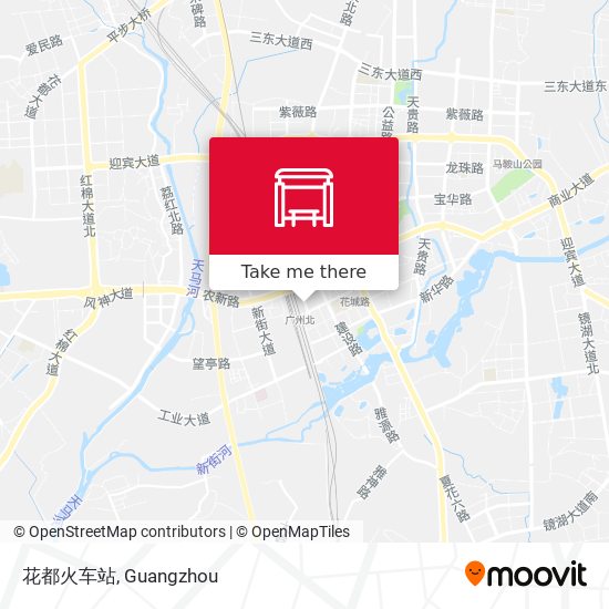 花都火车站 map