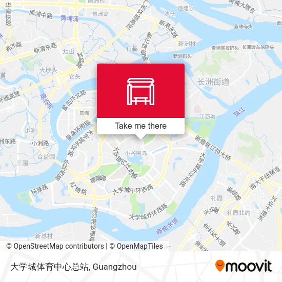 大学城体育中心总站 map
