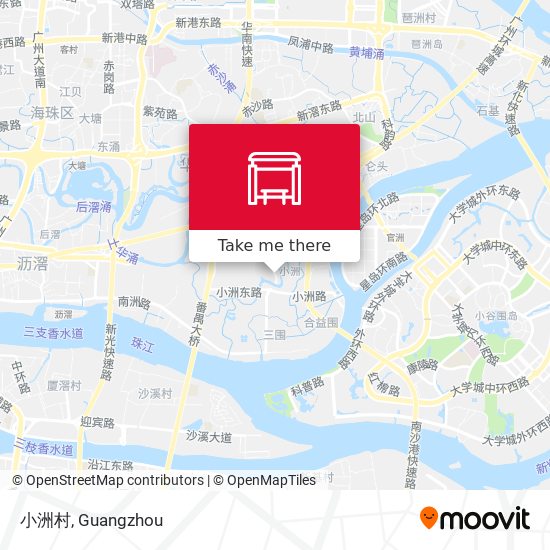 小洲村 map