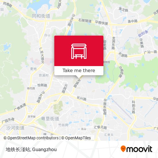 地铁长湴站 map