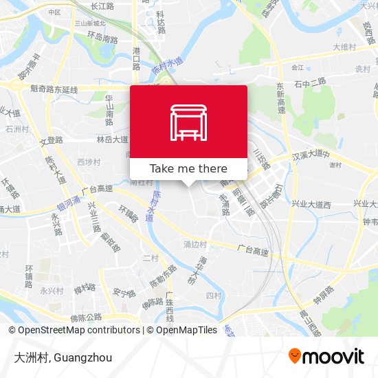大洲村 map