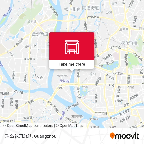 珠岛花园总站 map