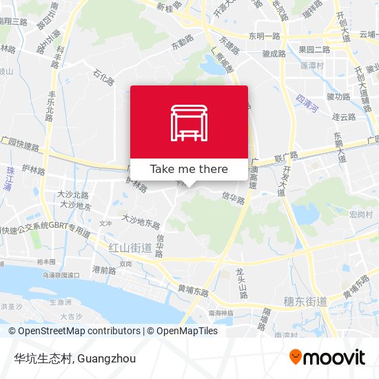华坑生态村 map