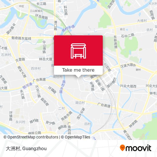 大洲村 map