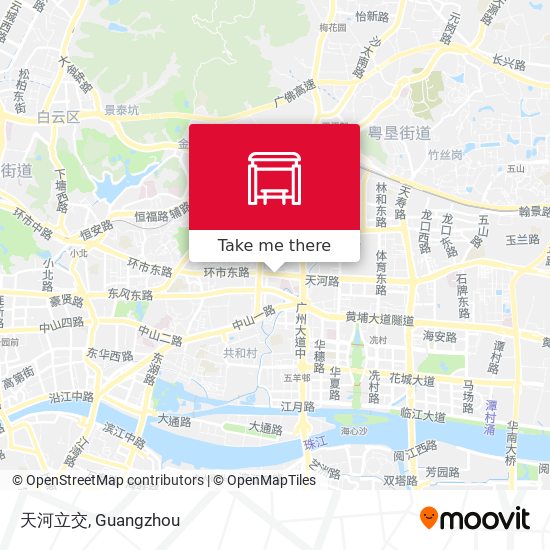 天河立交 map