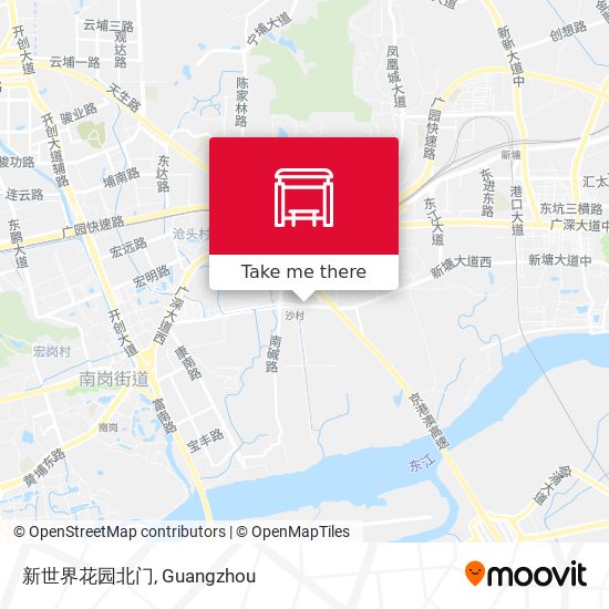新世界花园北门 map