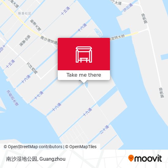 南沙湿地公园 map