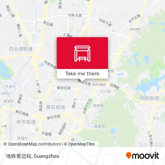 地铁黄边站 map