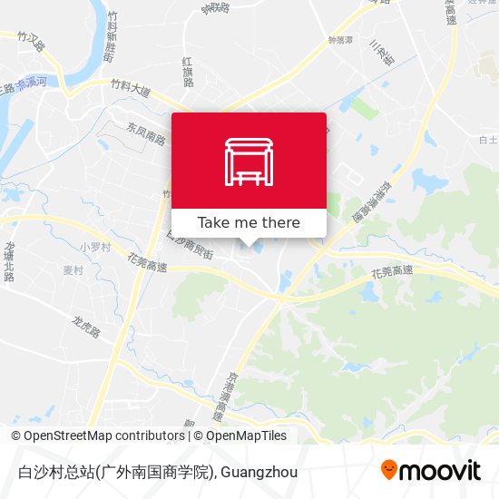 白沙村总站(广外南国商学院) map