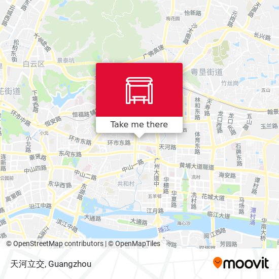 天河立交 map