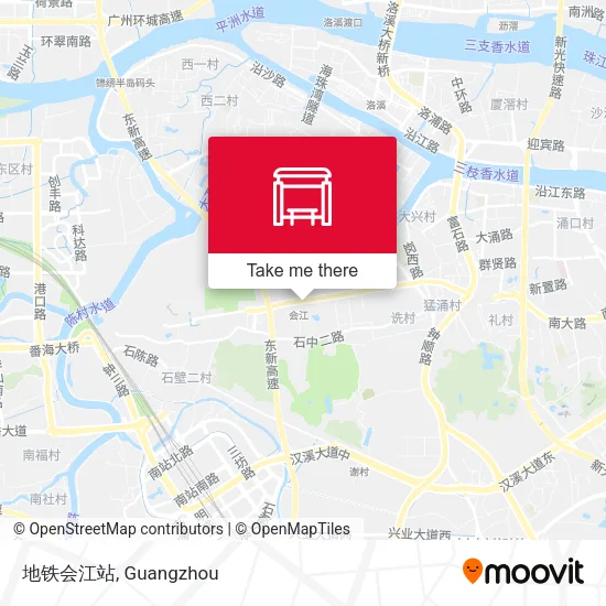 地铁会江站 map