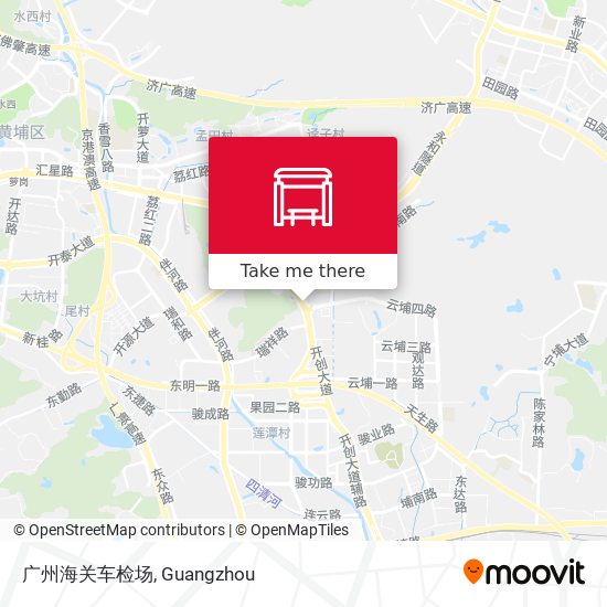 广州海关车检场 map