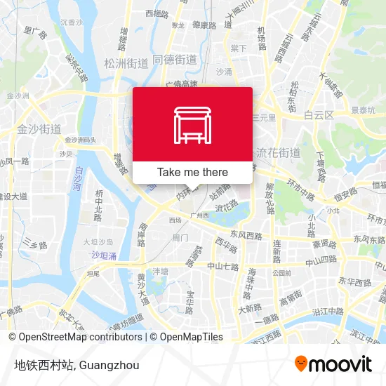 地铁西村站 map