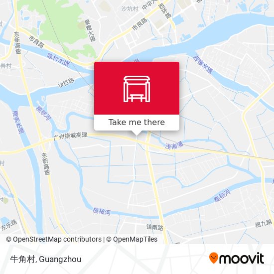 牛角村 map