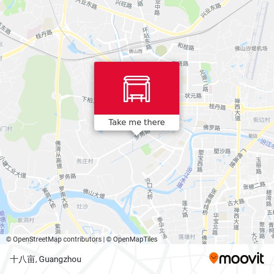 十八亩 map