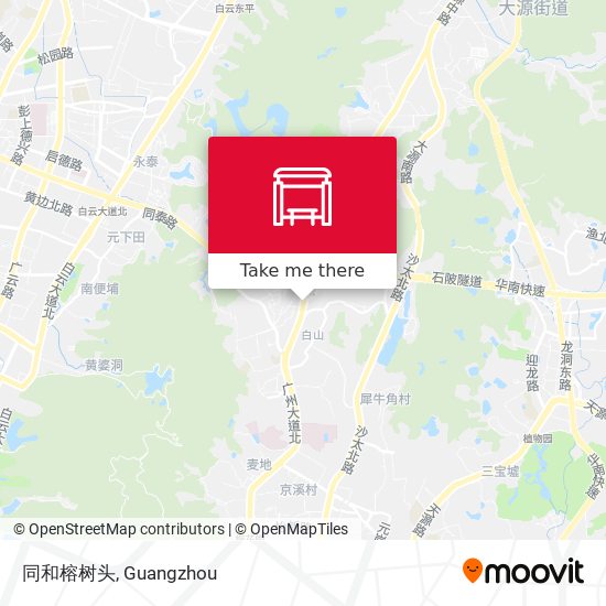 同和榕树头 map