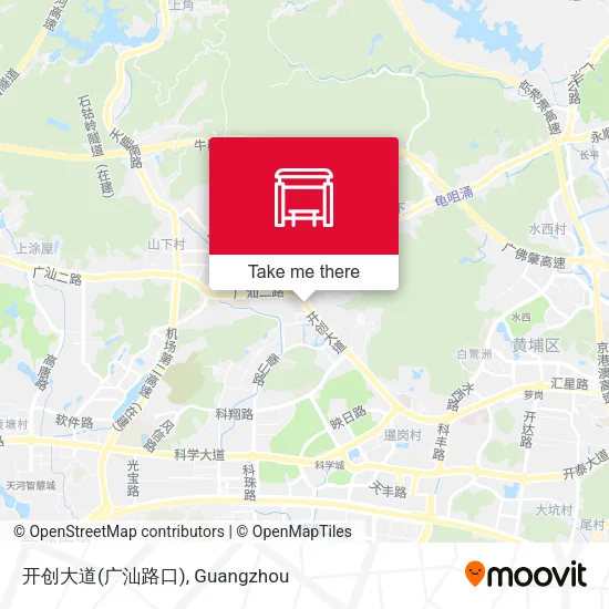 开创大道(广汕路口) map