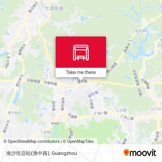 渔沙坦总站(渔中路) map