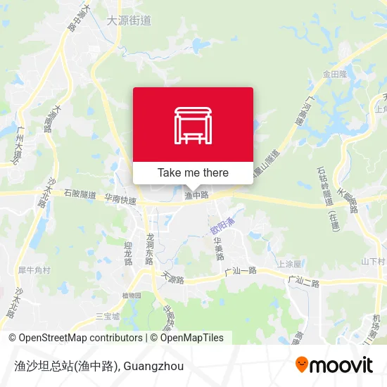 渔沙坦总站(渔中路) map