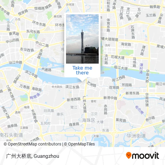 广州大桥底 map