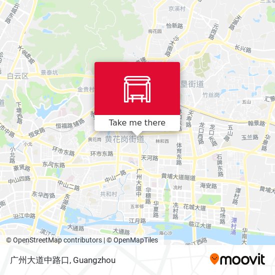 广州大道中路口 map