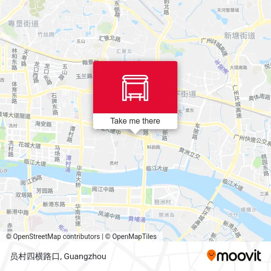 员村四横路口 map