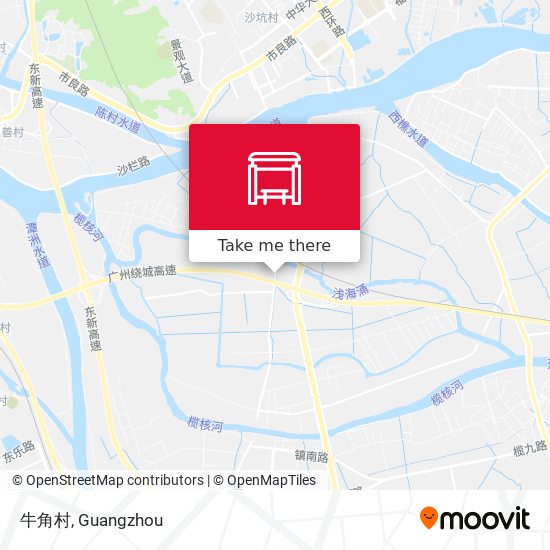 牛角村 map