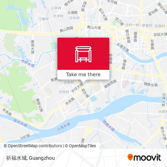 祈福水城 map