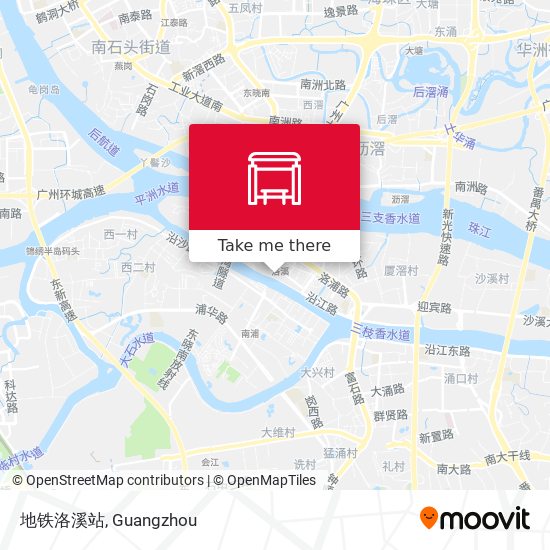 地铁洛溪站 map
