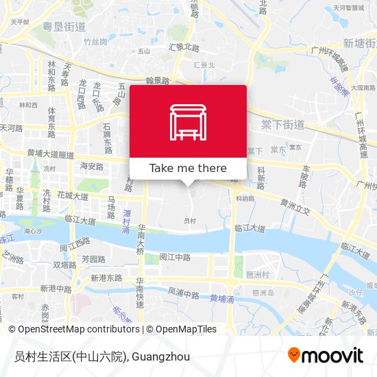 员村生活区(中山六院) map