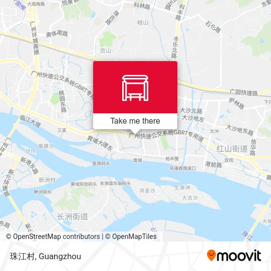 珠江村 map