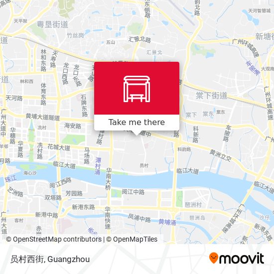 员村西街 map