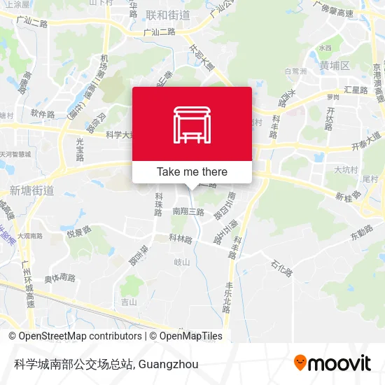 科学城南部公交场总站 map