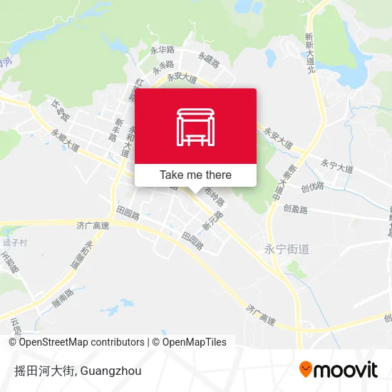 摇田河大街 map