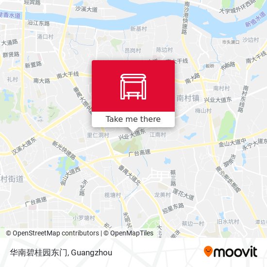 华南碧桂园东门 map