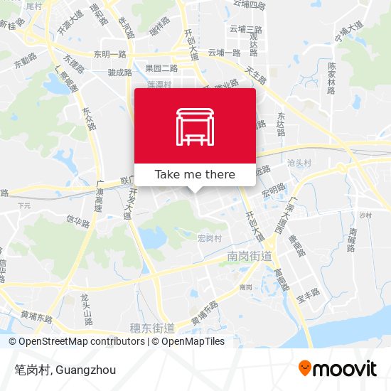笔岗村 map