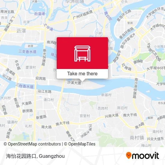 海怡花园路口 map